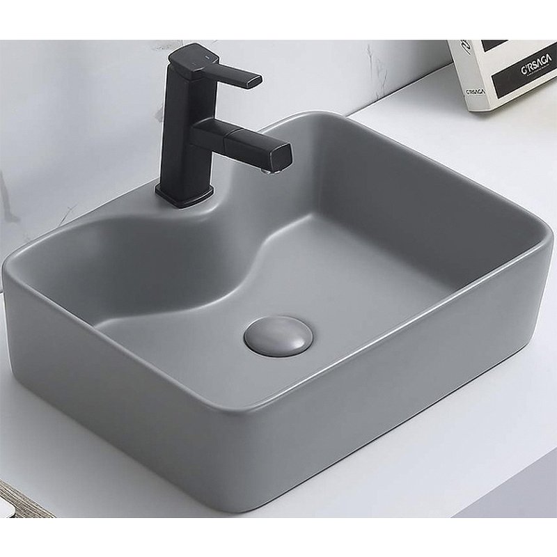 Накладная раковина CeramaLux 48 7291MH-5 светло-серая