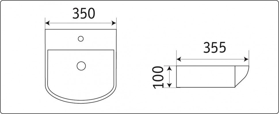 Подвесная раковина CeramaLux 35 N 78014B белая