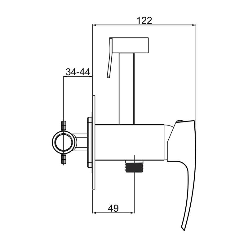Гигиенический душ встраиваемый Gappo G07-3 G7207-3 золото
