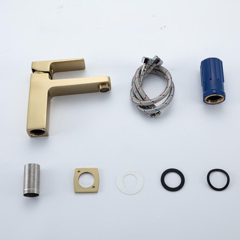 Смеситель для раковины Frap H90-3 F1090-3 золотой сатин