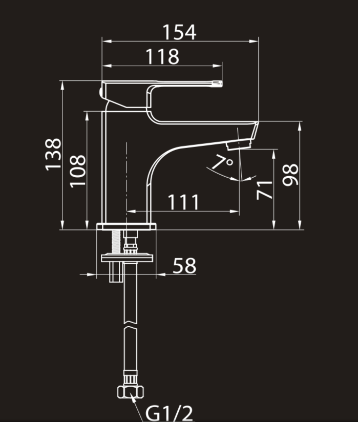 Смеситель для раковины Elghansa Scarlett 1622225 хром