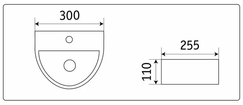Подвесная/накладная раковина CeramaLux 30 N 7781 белая