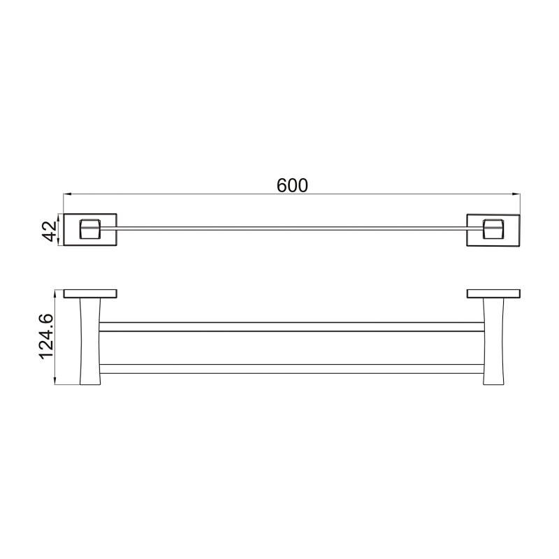 Полотенцедержатель 2-й Gappo G07-9 G0709-9 оружейная сталь