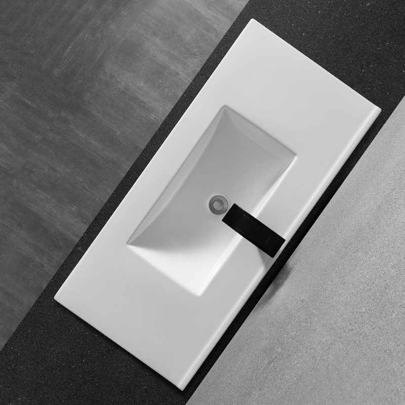 Полувстраиваемая раковина CeramaLux 102 N YJ803-100 белая