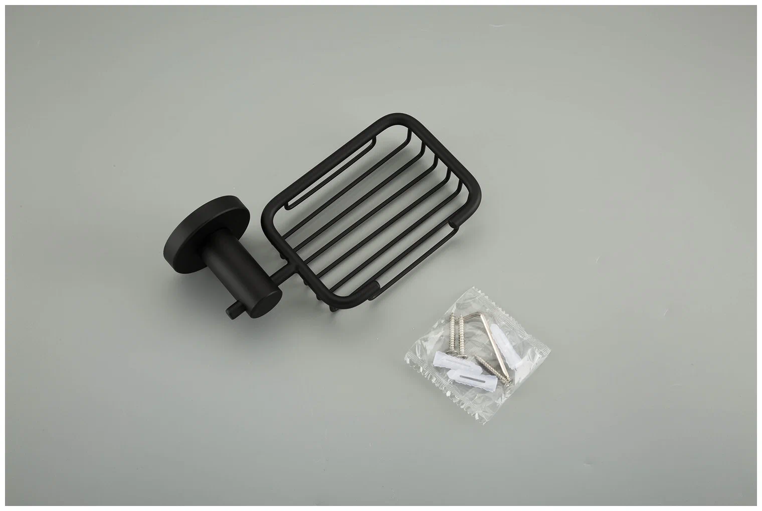 Черная мыльница настенная Frap F30202-1