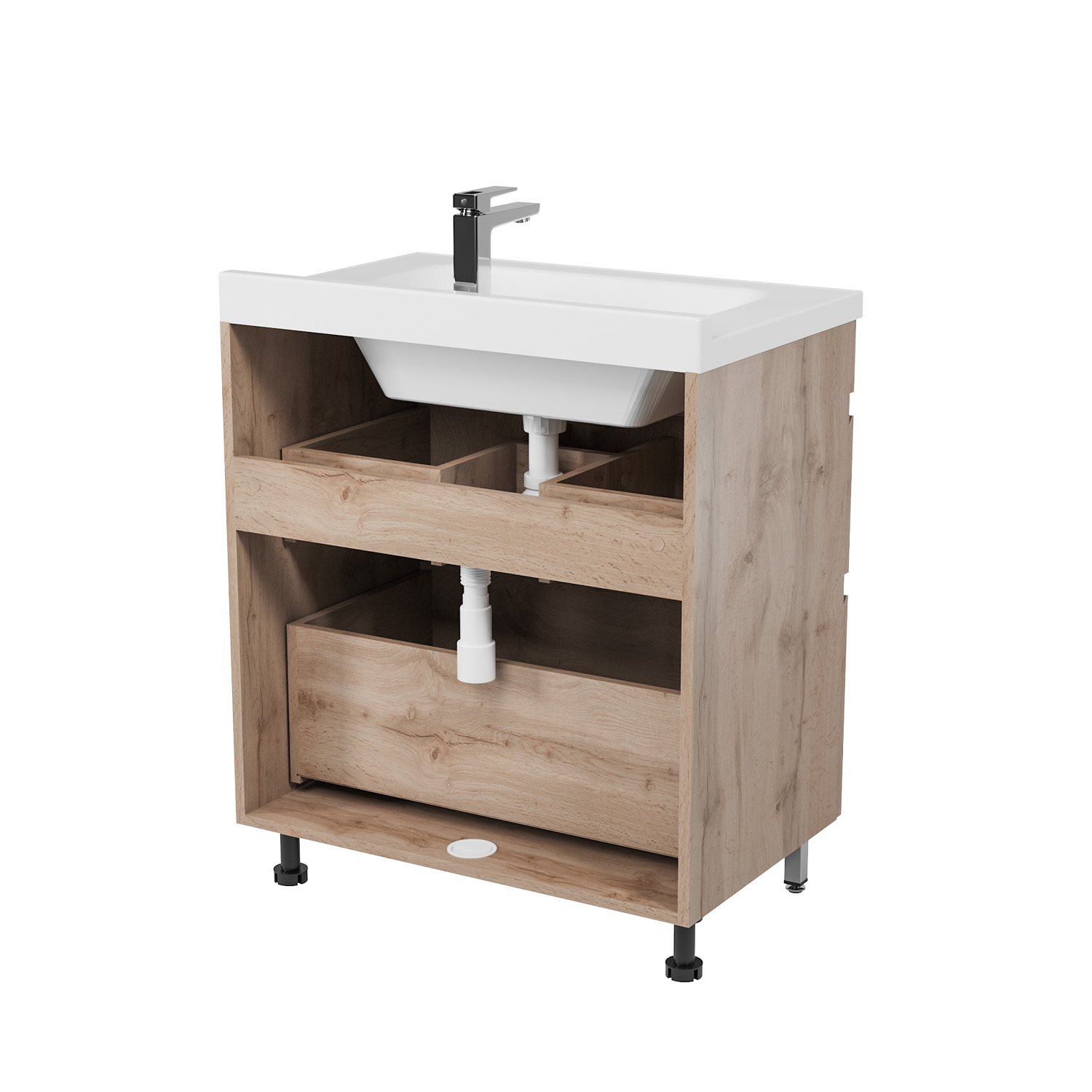 Напольная тумба Nova Karelia 70 дуб харбор золотой (Simple 70)