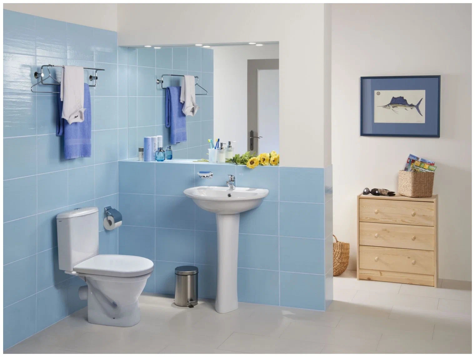 Унитаз-компакт Santek Алькор, косой выпуск, 2 режима, полипроп.