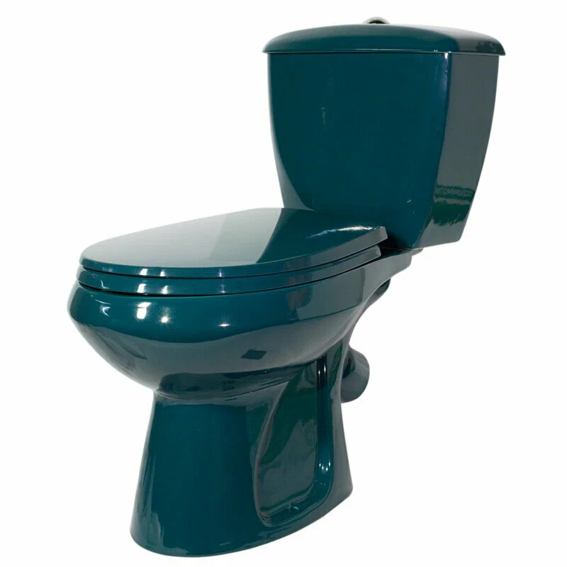 Унитаз-компакт Оскольская Керамика Элисса Зеленый, косой выпуск