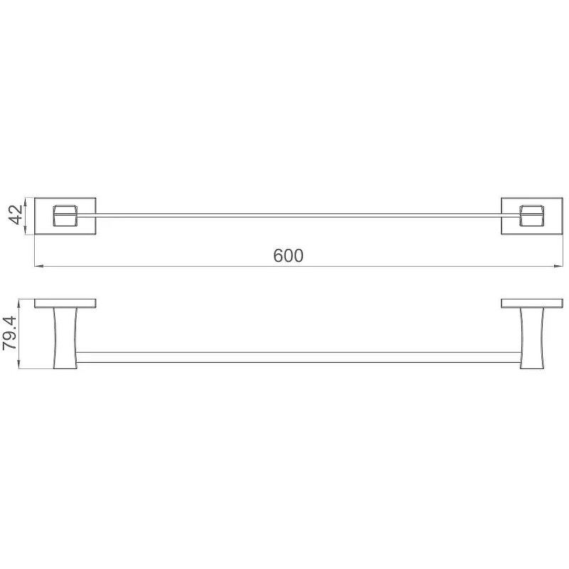 Прямой полотенцедержатель Gappo G07 G0701-6 черный