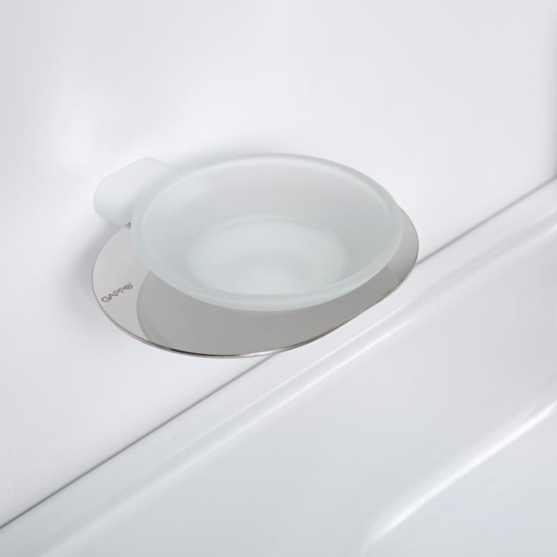 Мыльница Gappo G309-8 G30902-8 белый-хром