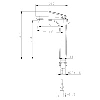 Смеситель Lemark Bellario LM6809C для раковины