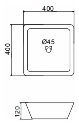 Накладная раковина Gappo 40 GT204 белая