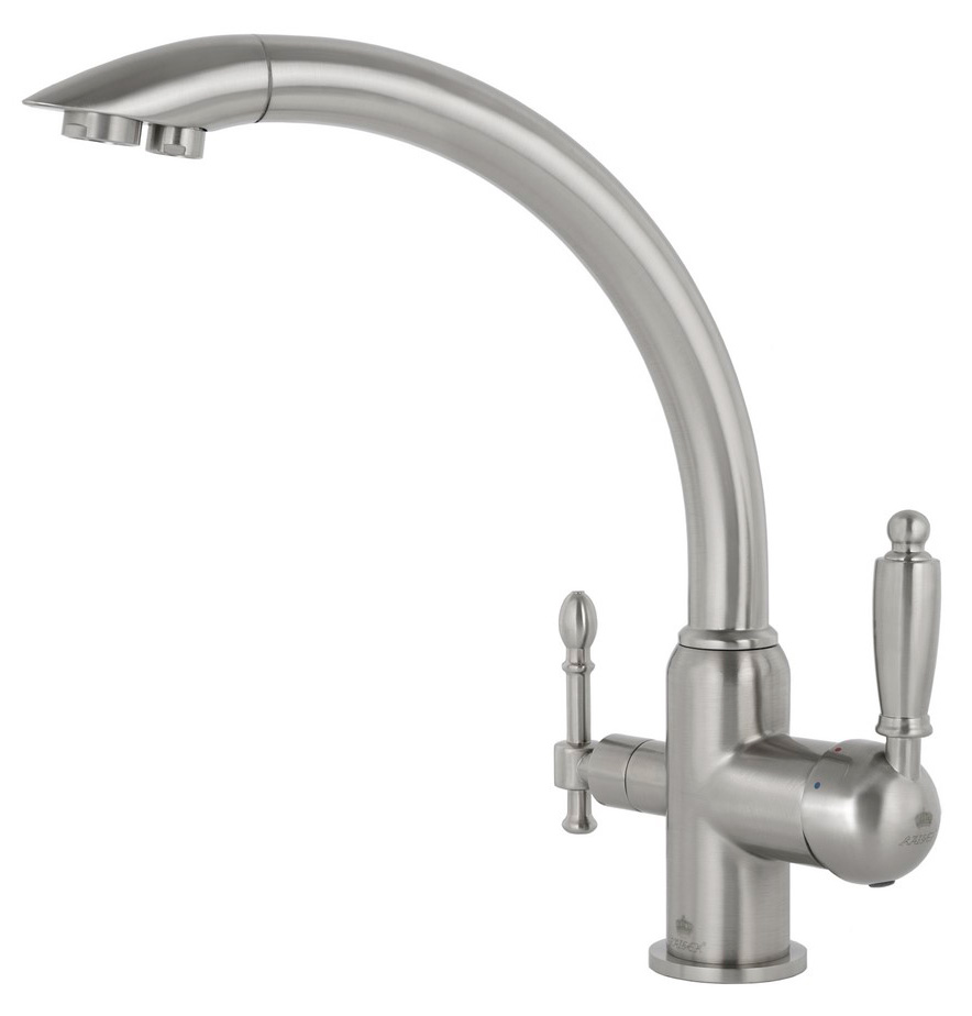 Смеситель для кухни с встроенным краном под питьевую воду Kaiser Vincent 31244-2 Silver