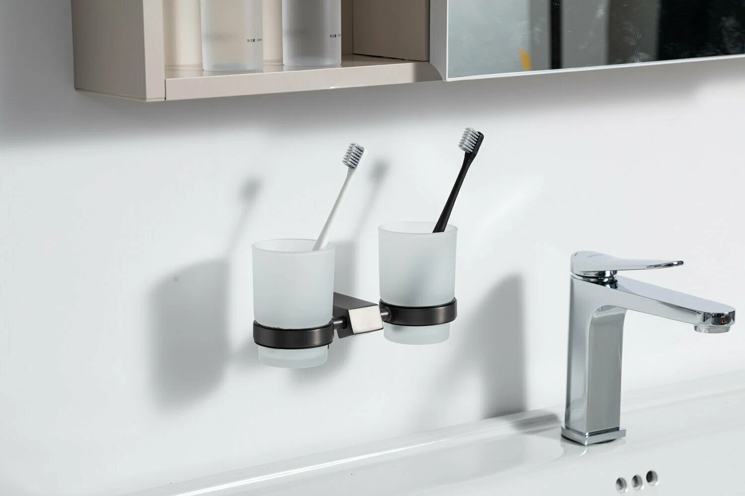 Стаканы для ванной Frap F306-9 F30608-9 оружейная сталь