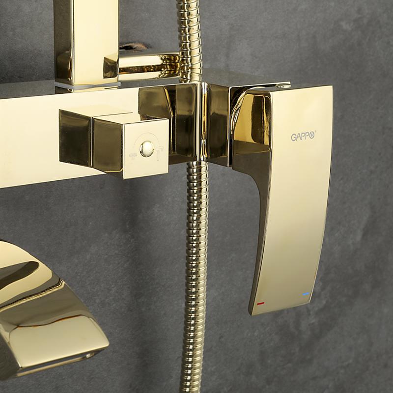 Душевая система Gappo G07-3 G2407-3 золото
