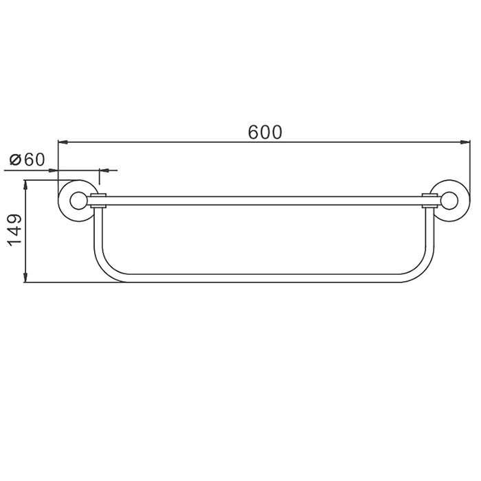Черная полка для полотенец Frap F30224
