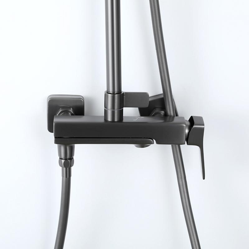 Душевая система Frap H84-9 F2484-9 оружейная сталь