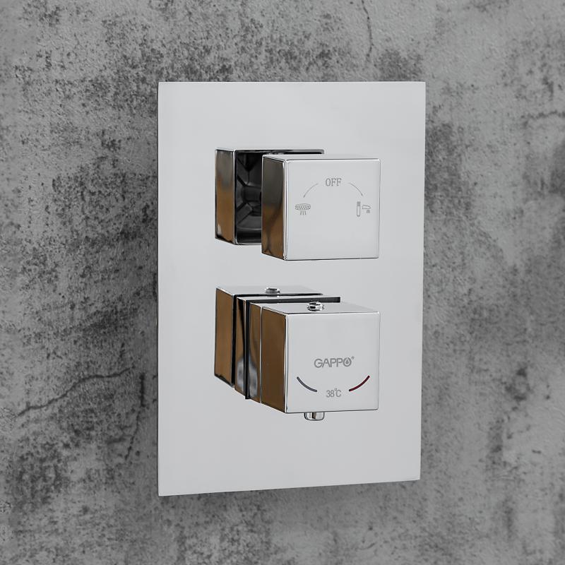 Встраиваемая душевая система с термостатом Gappo  G07 G7107-40