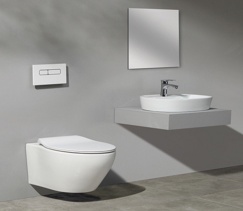 Накладная раковина CeramaLux 61 N D1346 белая