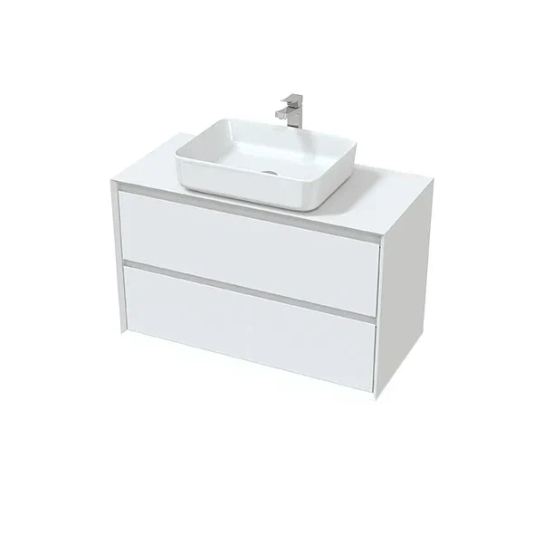 Подвесная тумба Sole Tesla 80 (2 ящ.) белая матовая