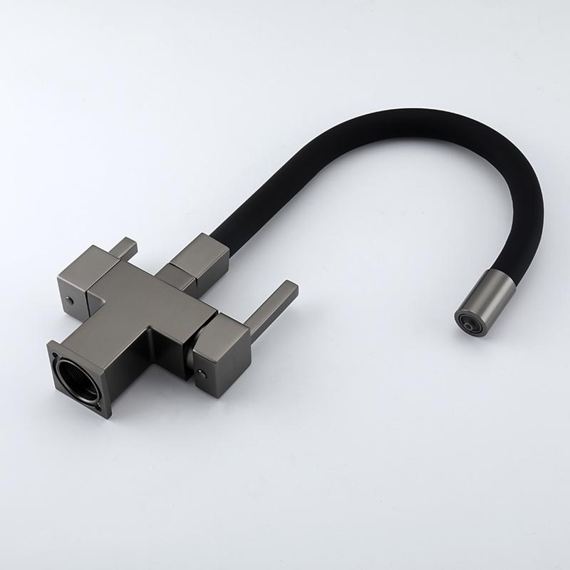 Смеситель для кухни с фильтром Gappo G95 G4395-39 оружейная сталь