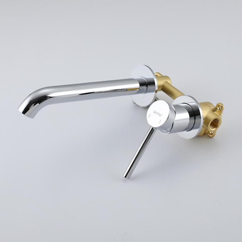 Встраиваемый смеситель для раковины Gappo G06 G1206 хром