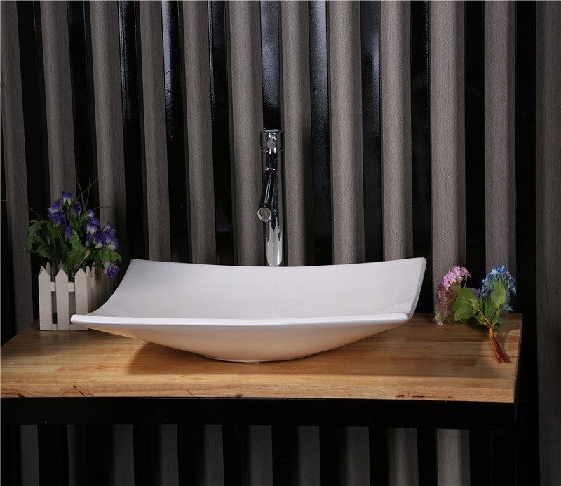 Накладная раковина CeramaLux 68 N 78123B белая