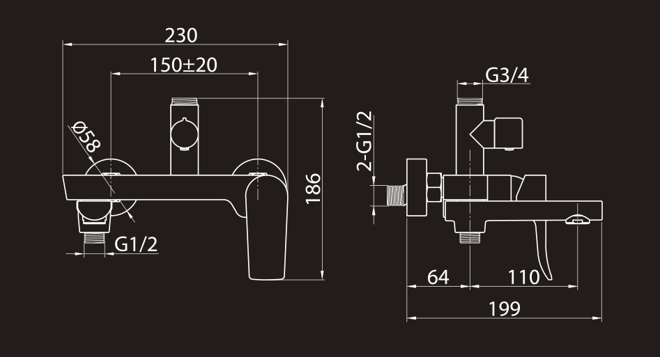 Душевая система Elghansa Shower Set 2305599-2K (Set-17) хром