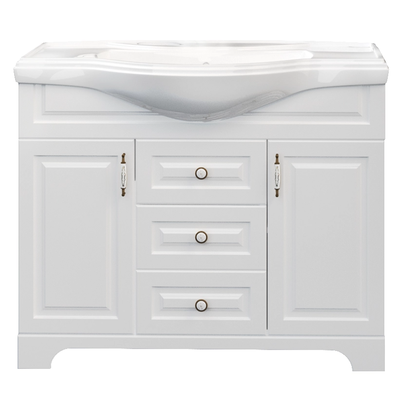 Тумба 1Marka Прованс New 80Н 2в.я. 2д. Белый глянец