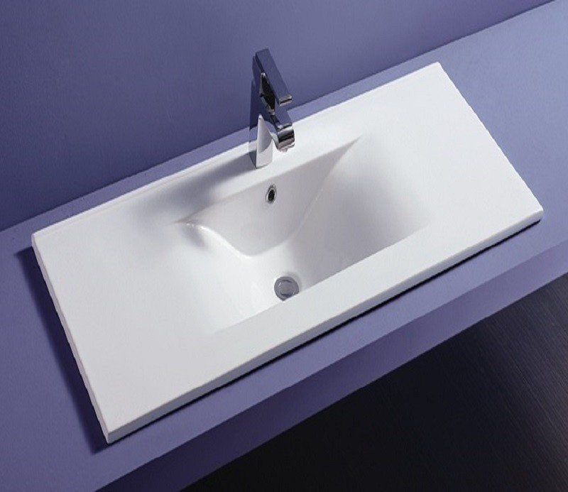 Полувстраиваемая раковина CeramaLux 121 N YJ807-120 белая