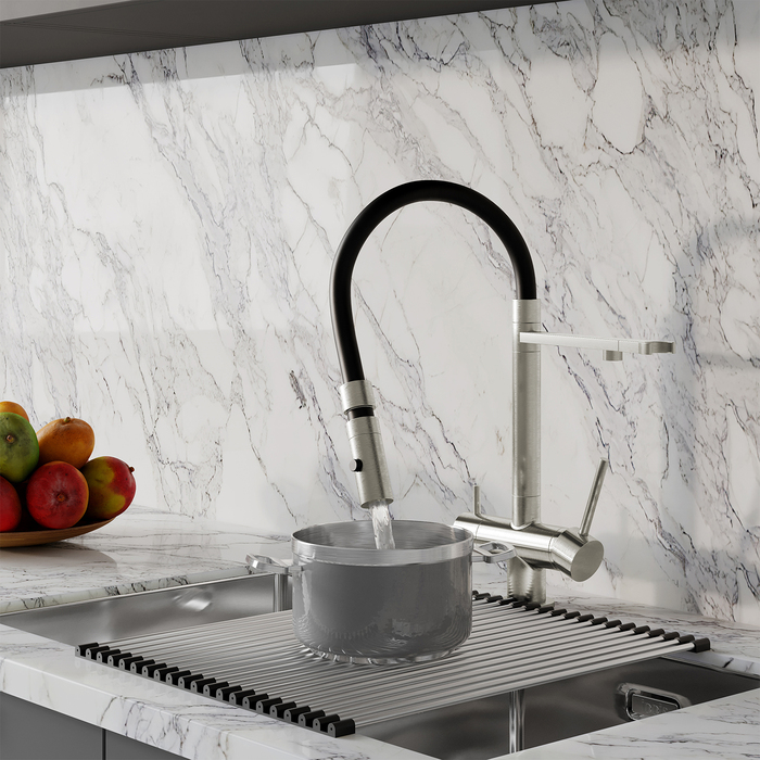 Смеситель для кухни с подключением фильтра Iddis Ace ACEBNFFi05 сатин-черный