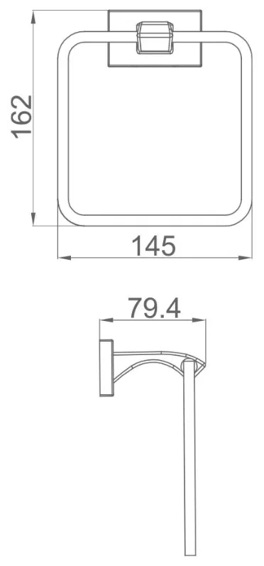 Полотенцедержатель 1-й Gappo G07 G0704 хром