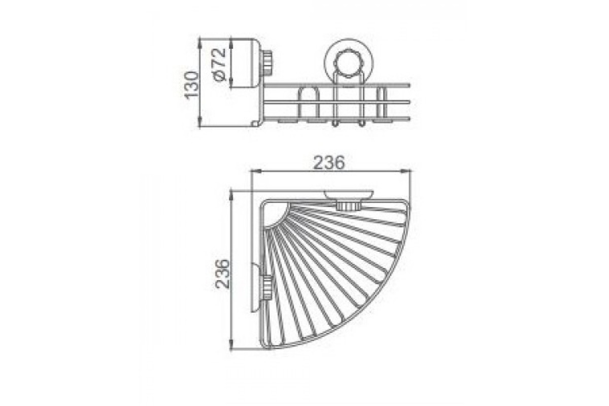Полка для ванной Frap F3921