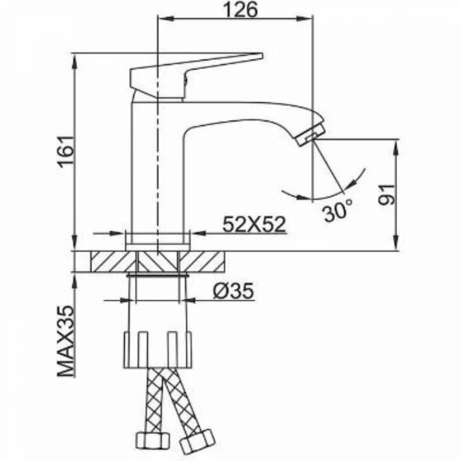 Смеситель для раковины Frap H76 F1076 хром