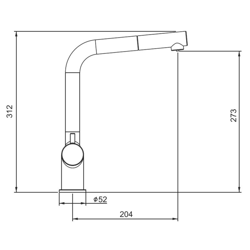 Вытяжной смеситель для кухни с фильтром Gappo G97 G4397-70 хром