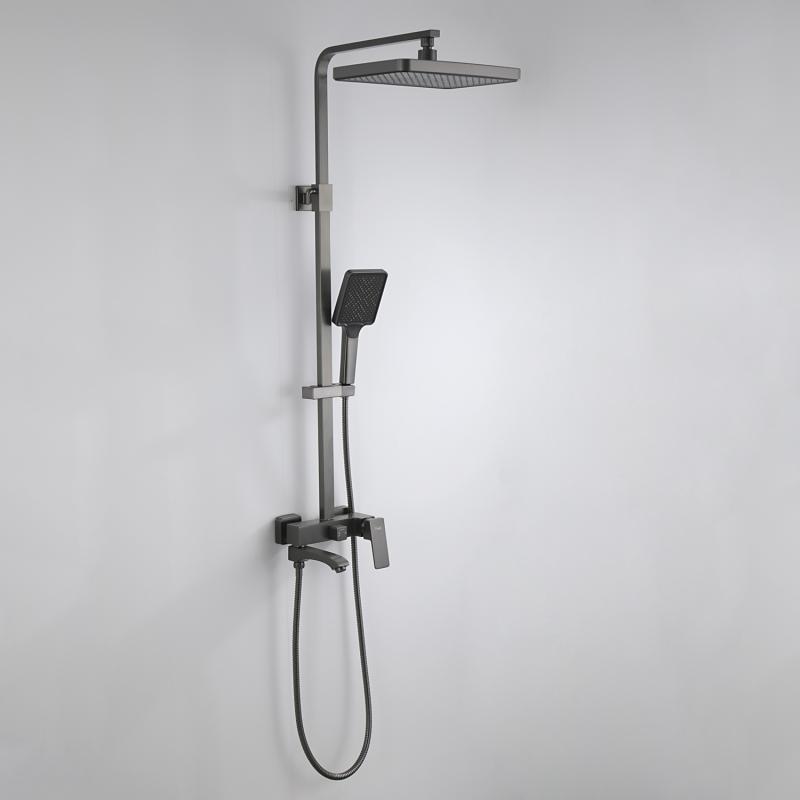 Душевая система Frap H76-9 F2476-9 оружейная сталь