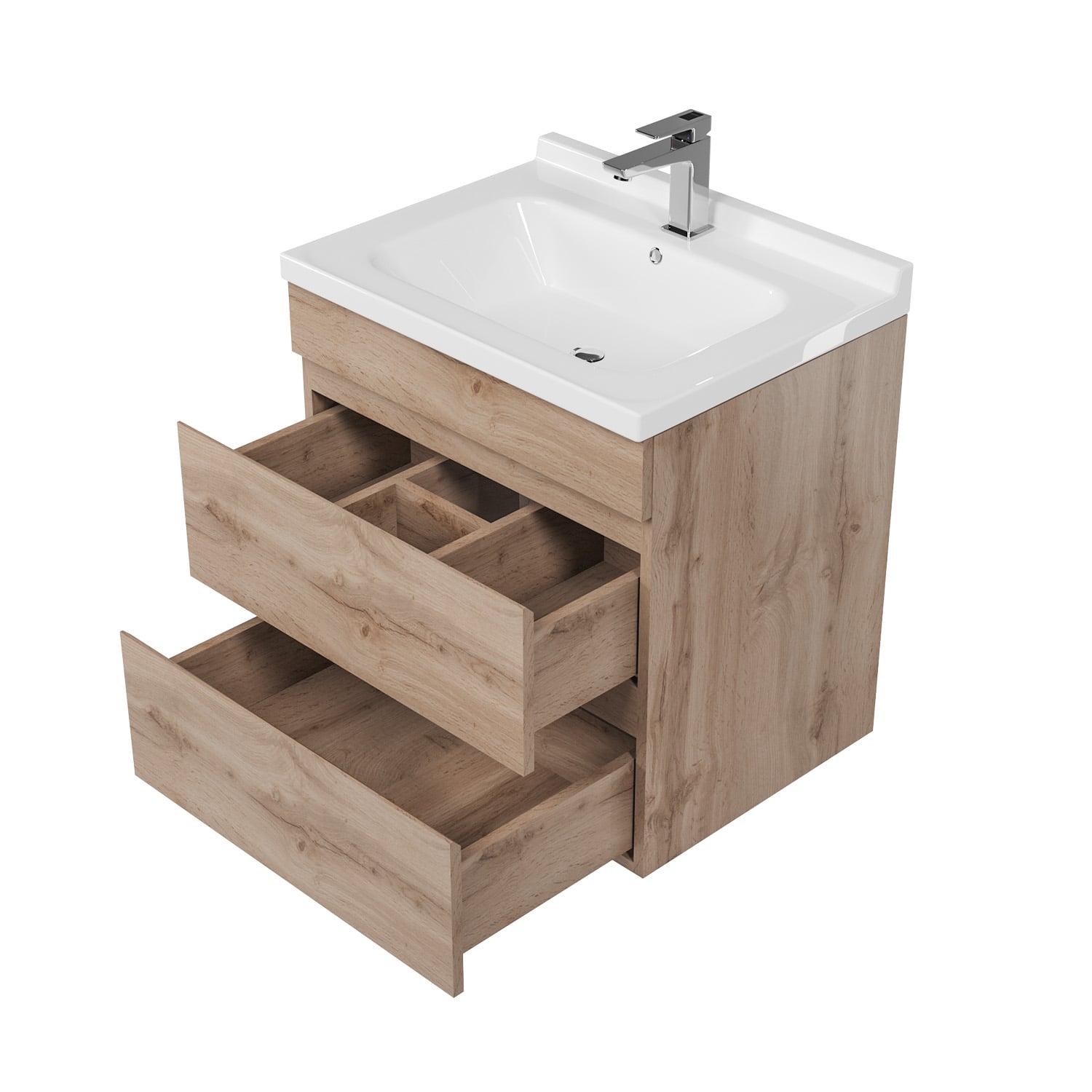 Подвесная тумба Nova Karelia 60 дуб харбор золотой (Simple 60)