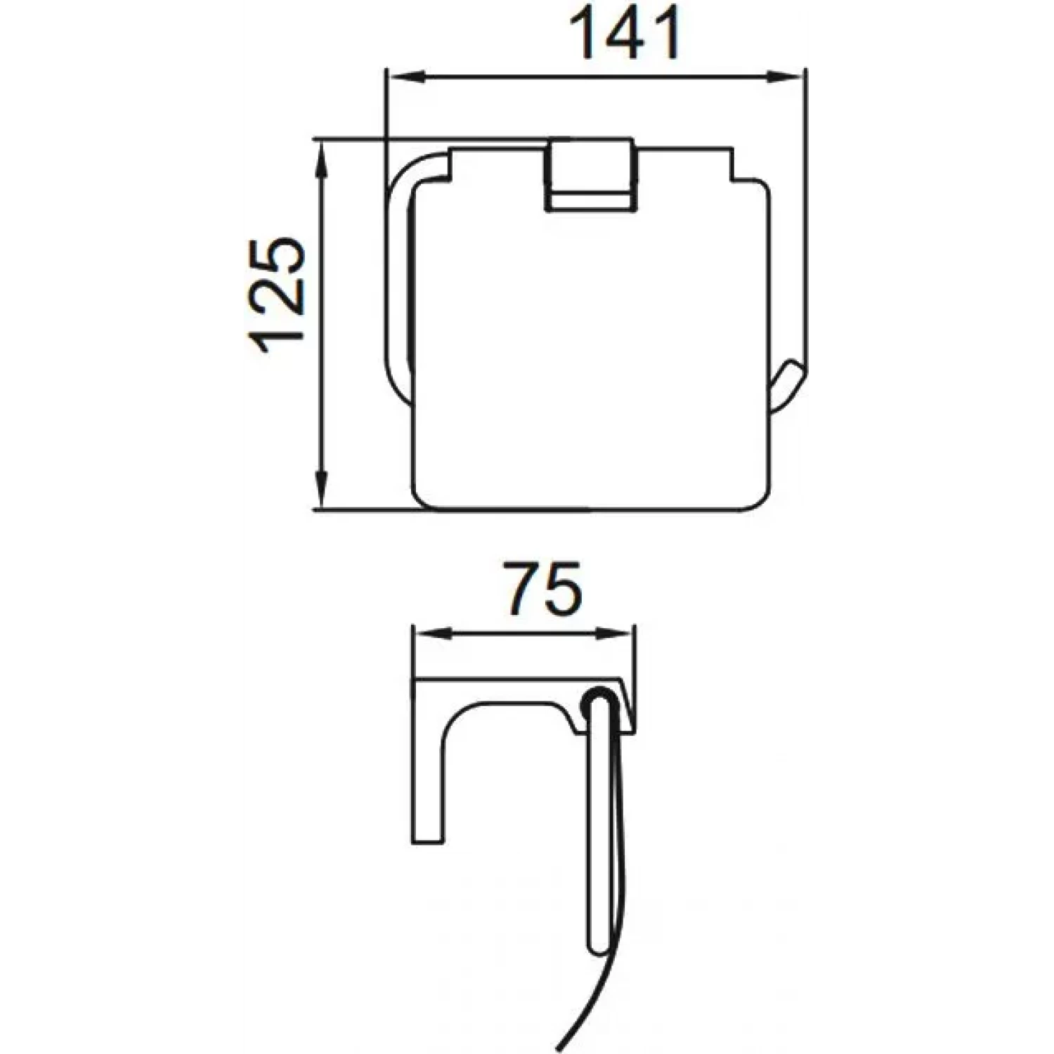 Держатель туалетной бумаги Frap F306-6 F30603-6 черный