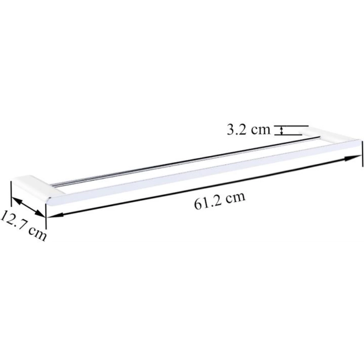 Полотенцедержатель 2-й Gappo G309-8 G30909-8 белый-хром