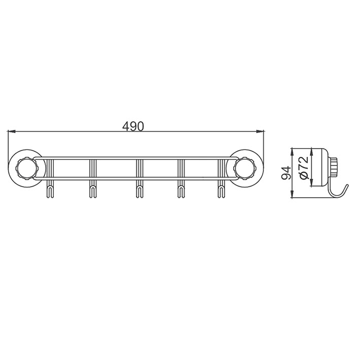 Вешалка на 5 крючков Frap F3915-5