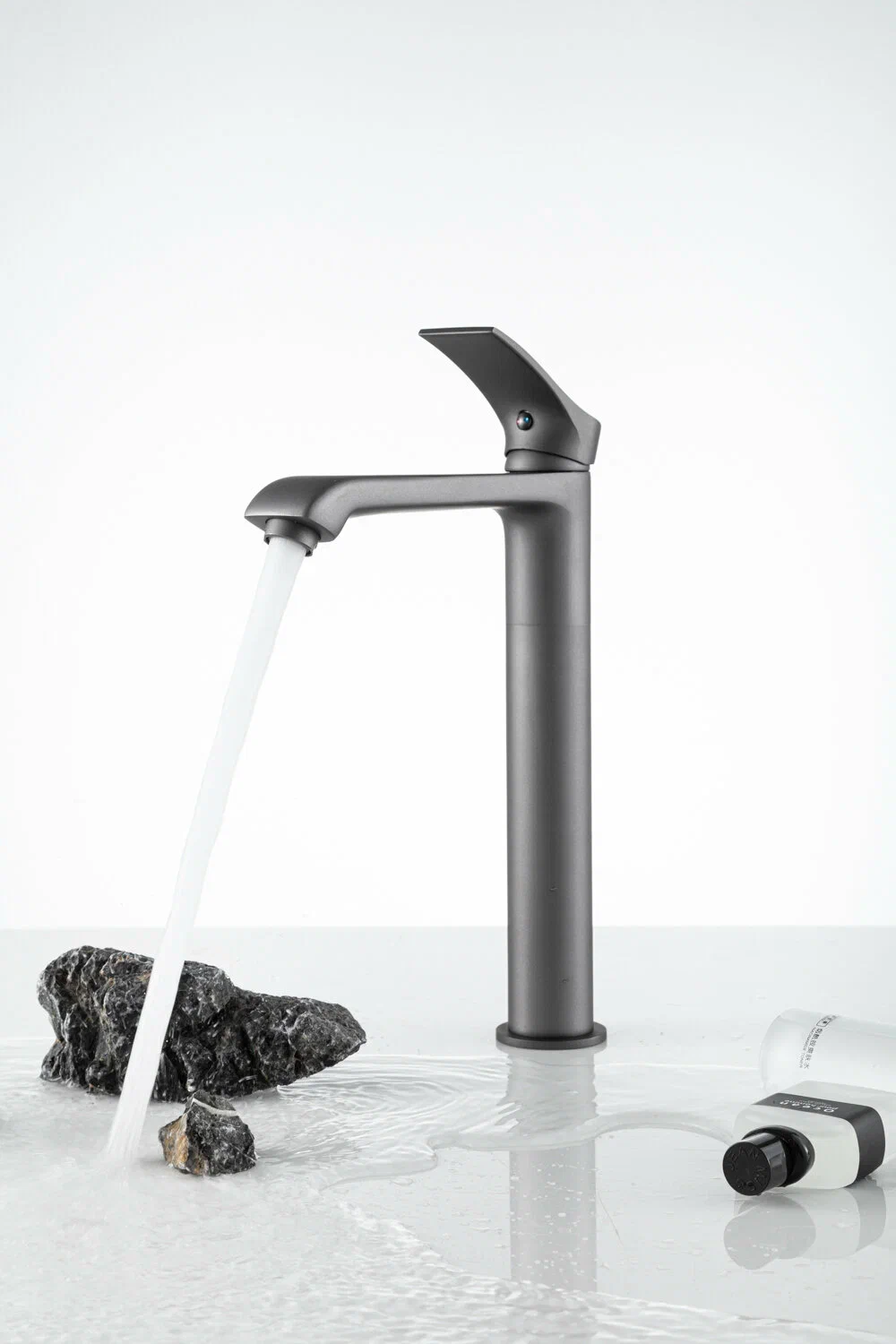 Высокий смеситель для раковины Frap H75-9 F1075-219 графит