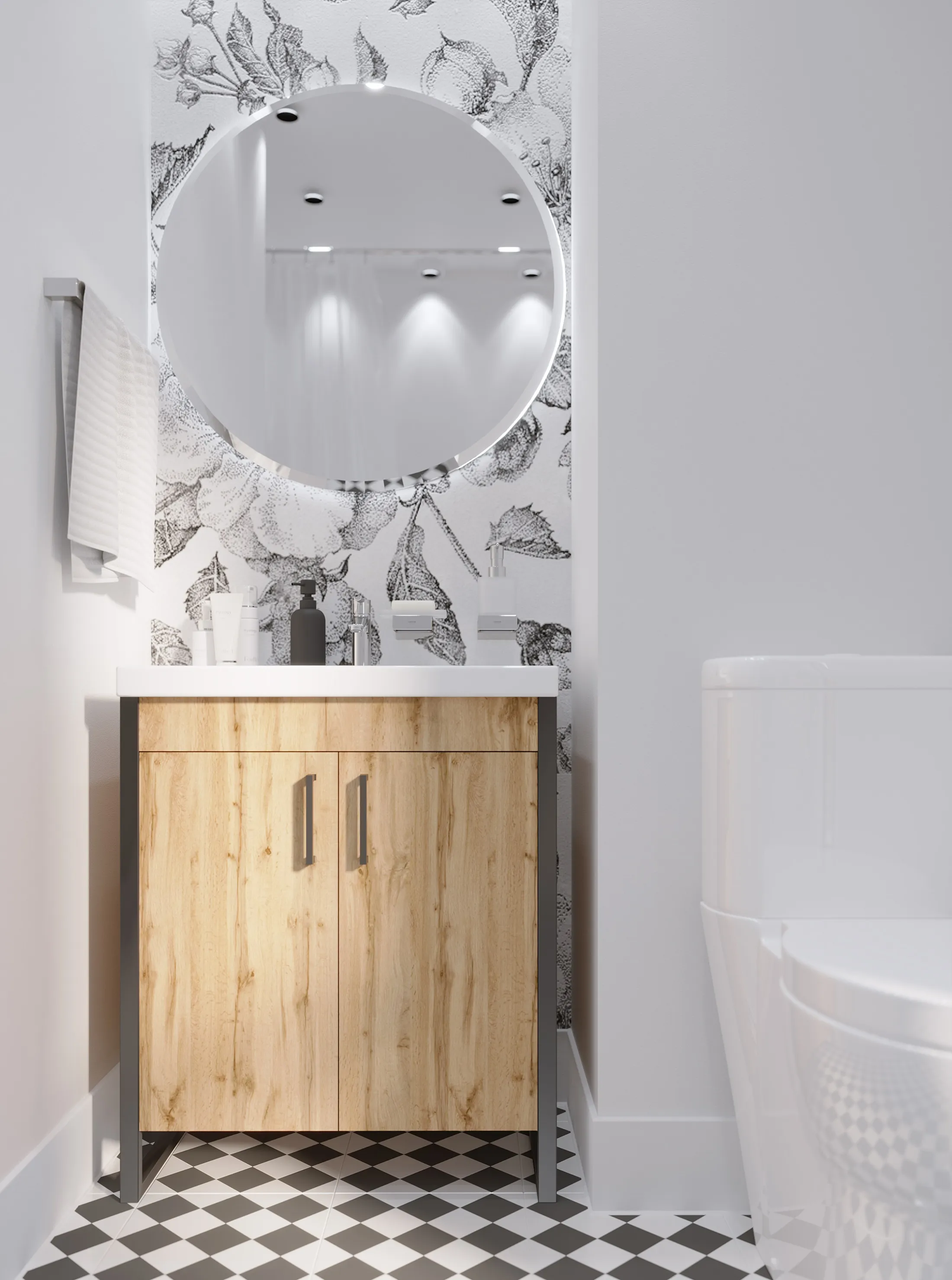 Тумба 1Marka Grunge Loft 70Н 2д Дуб Вотан