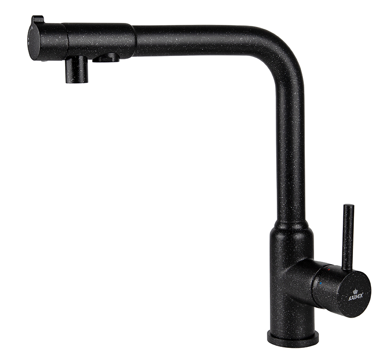 Смеситель для кухни с фильтром Kaiser Teka 13044-2 черный мрамор