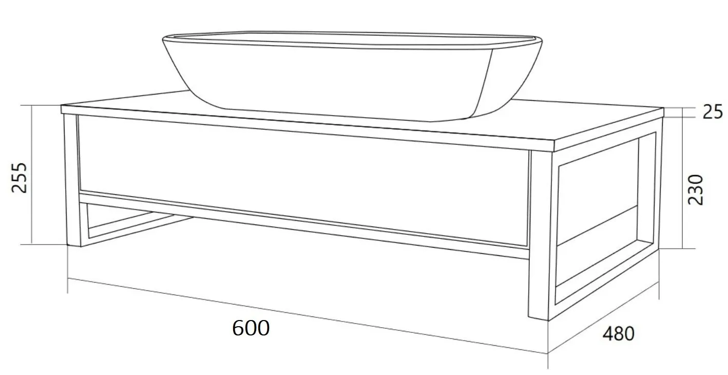 Тумба 1Marka Grunge Loft 60П 1в.я Бетон светлый