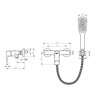 Смеситель Lemark Ursus LM7203BL для душа