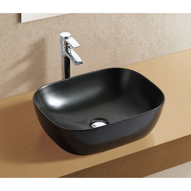 Накладная раковина CeramaLux 60 NC 78106MB Черная матовая