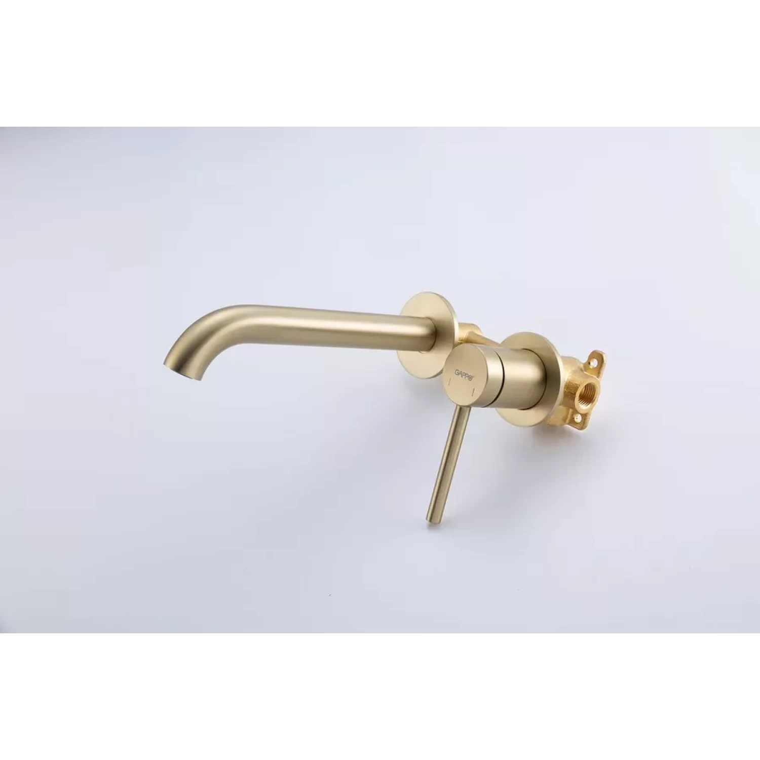 Встраиваемый смеситель для раковины Gappo G06-3 G1206-3 золотой сатин