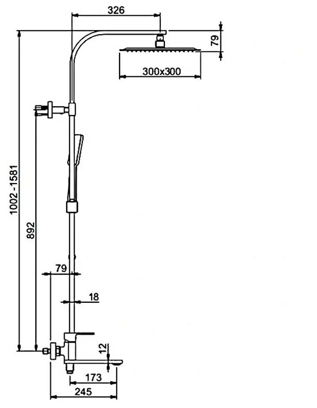 Душевая система Gappo G2483-8