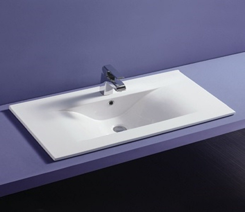 Полувстраиваемая раковина CeramaLux 91,5 N YJ807-90 белая