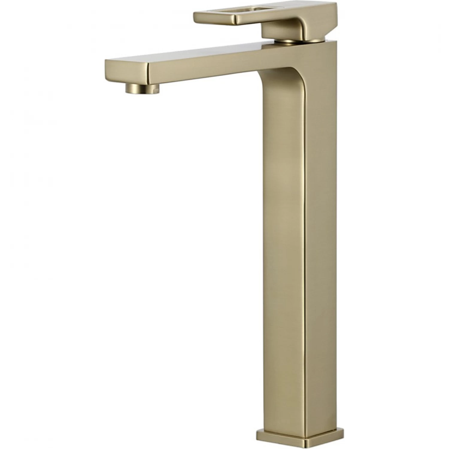 Высокий смеситель для раковины Gappo G17-3 G1017-32 золотой сатин